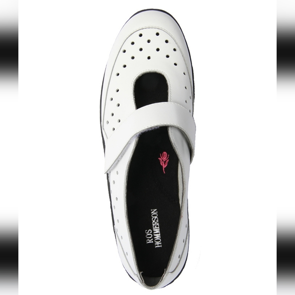 Ros Hommerson White Nevaeh Leather Mary Jane Size 6.5N - New in Box